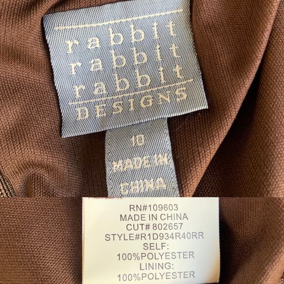 Vintage Rabbit Rabbit Rabbit Design Halter Above Knee Dress Women's 10 Medium - Picture 10 of 10